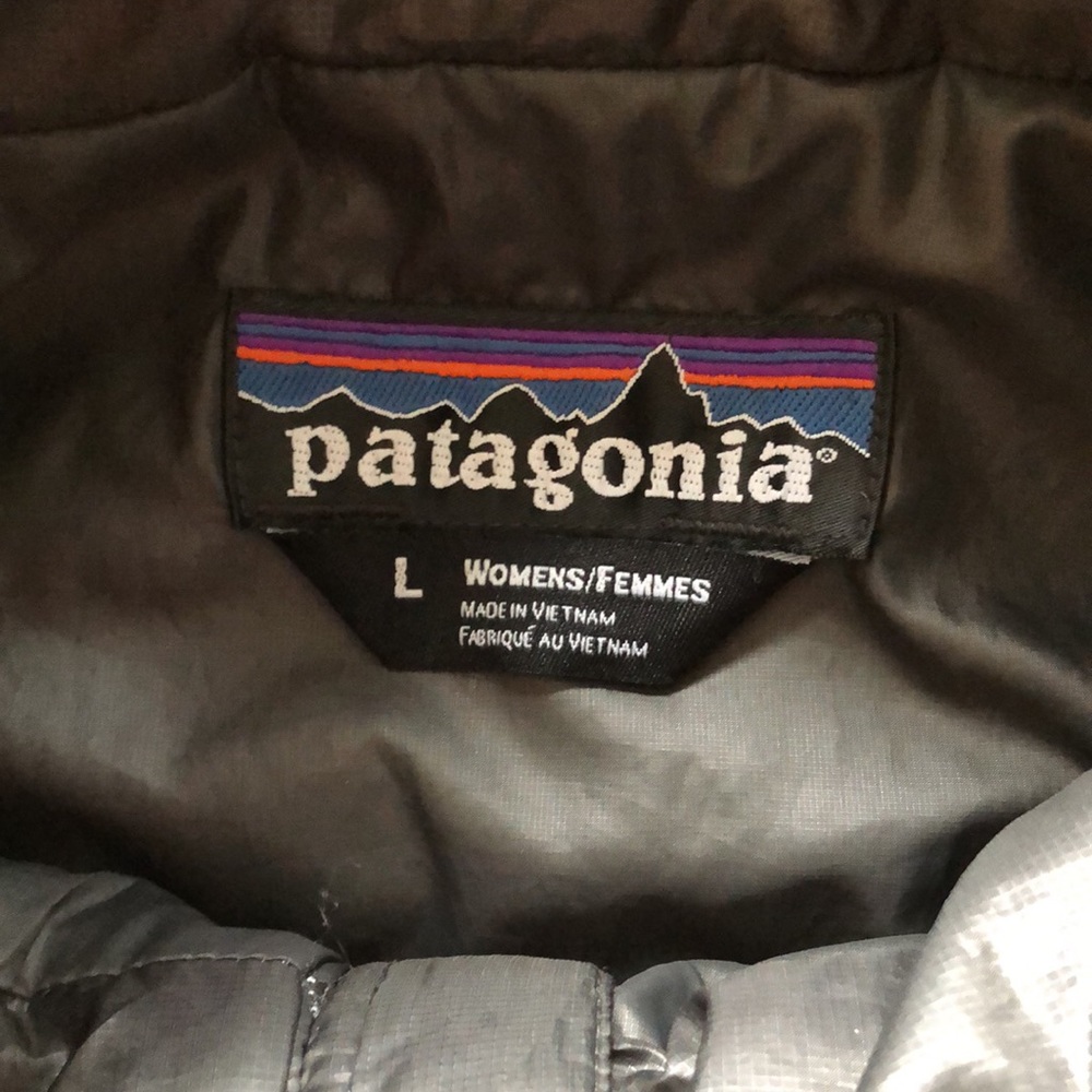 Patagonia Women's Black Jacket with Multicolor Logo
